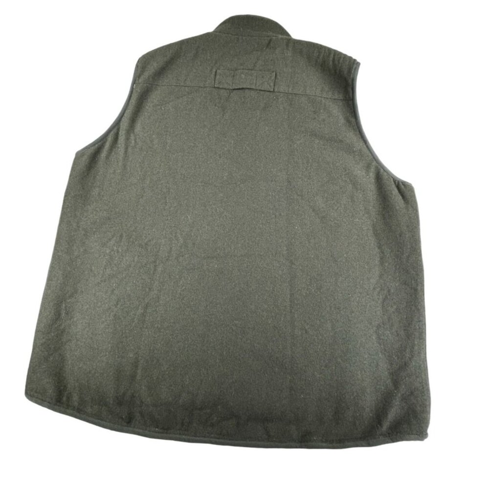 Scandia Woods Sherpa Lined Dark Green Vest XL Wool Blend Zip - Picture 2 of 6
